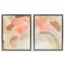 Stupell Industries Pink Peach Abstract Watercolor 2 pc Framed Floater Canvas Wall Art Set Design by Grace Popp
